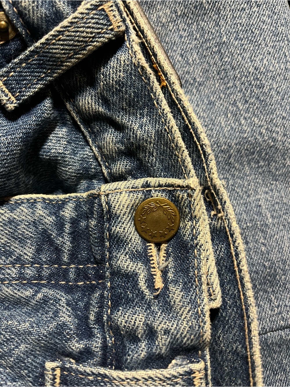 Vintage Reworked Custom Patchwork Denim Jeans 32 - Picture 6 of 7